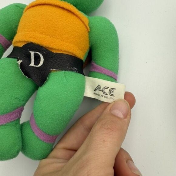 Vintage 1989 TMNT Leonardo Donatello  Plush 8" ACE Novelty Mirage Studios Ninja - Picture 5 of 7